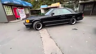 MERCEDES SEC560 C126 AMG straight pipe exhaust walk around