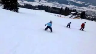 Jelte en Minke op de ski
