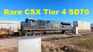 Rare CSX Tier 4 SD70 Distributed Power on CSX Q029