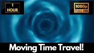 Fast Moving Time Travelling Sci-Fi Neon Swirl | VJ Loop Screensaver | 1 Hour Wallpaper & Background!