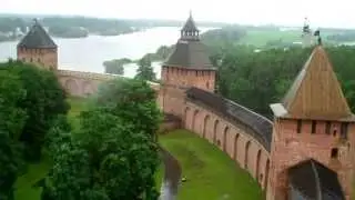 Inside of Krom (or Kremlin) in Novgorod Russia (Новгородский Кремлb)