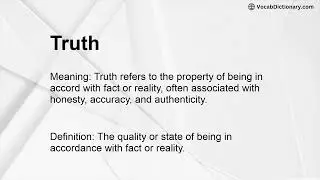 Truth Meaning