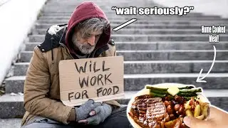 Giving Homeless People A Home Cooked Meal *emotional*
