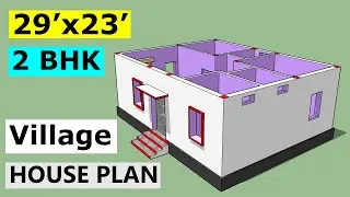 29x23 House Plans Design ll 667 SqFt Floor Plan Design ll