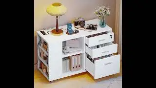 GOOBED 3 Drawer File Cabinet Review | Best Home Office Storage with Charging Station