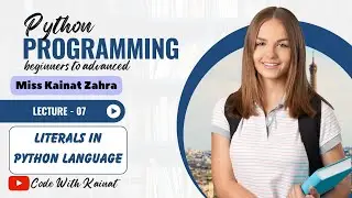 literals in python language | python course beginners to advanced
