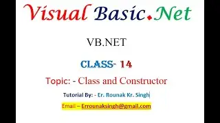 VB.NET 14|class and constructors | constructor overloading