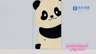 panda shaped pegboard#sketchup