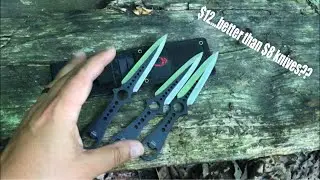 $12 Throwing knives test and review.