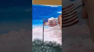 Patriotic painting idea! 🎨🇺🇸 #easypainting #tutorials #patriotic #beginnerfriendly