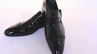Shiny Tuxedo Shoes, bottom reds for men by Tuxedo Uomo - Los Angeles