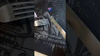 🇦🇺 Sydney Opera House Fireworks Unveiled!🎆 #art #diy #australia #scratchart