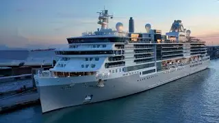 Silver Ray Silversea Cruise Ship from Rome to Lisbon Nov2025   4K