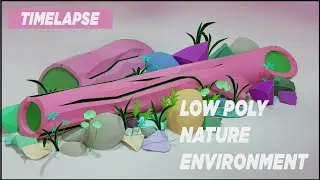 Low poly environment timelapse Blender 3D