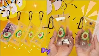 💞DIY Transparent Coin Pouch Keychain/ diy clear pouch /Easy paper craft/ Art and craft/ how to make✨