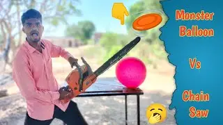 Monster Ballons Vs Powerful Chain Saw Will It Survive? #hackertv #crazyxyz #experiment