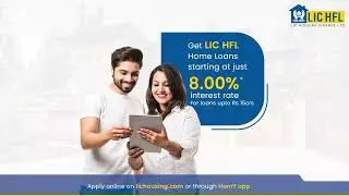 LIC HFL Home Loans starting at just 8.00% interest rate and a flat processing fee of Rs.3000+GST