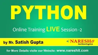 PYTHON Demo Session 2  @ 9:15 AM (IST) | by Mr.Satish Gupta (31st March 2020)