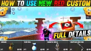 HOW TO USE RED CUSTOM CARD IN FREEFIRE| FREEFIRE NEW UPDATE |RED CUSTOM CARD FREEFIRE||