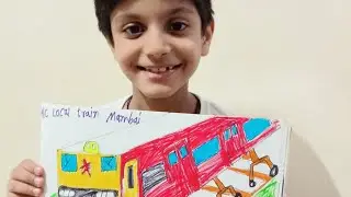 kids art: Mumbai Local