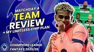 UCL FANTASY MD4 TEAM REVIEW 📈| MD5 LIMITLESS⁉️🔥 | Champions League Fantasy Tips 2025/26