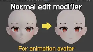 [BLENDER Normal edit modifier] 블렌더 애니 풍 아바타 모델링 노말 깔끔하게 하는 방법
