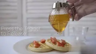 Honey Dispenser with Stand Honey Container, Syrup and Sugar Jar Pot | Kitchen Accessories