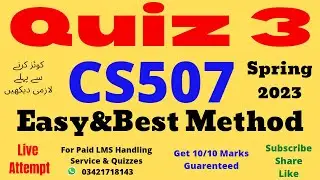 CS507 Quiz 3 Solution Spring 2023 100% Correct Answers