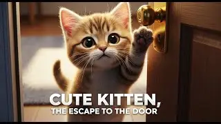 The Adorable Audacity: Cute Kitten, The escape to the door, a master plan!