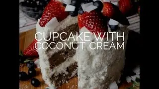 Cupcake with coconut cream ✿  Кекс с кокосовым кремом (vegan)