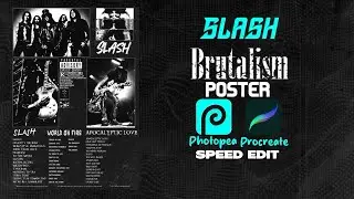 Creating a Brutalism Poster for SLASH! (Speed edit)