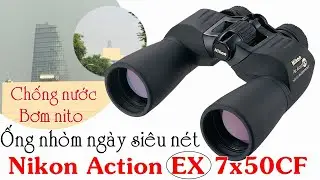 Ống nhòm quân sự siêu nét, chính hãng Nikon Action EX 7x50CF. Kính BAK4 phủ quang học đa lớp.