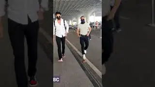 Sunil Shetty & Ahan shetty spotted at airport