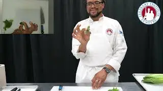 Learn the Chiffonade Knife Skill with Fresh Basil 🌿🔪 | Culinary Institute Lenotre in Houston, Texas