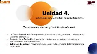 Unidad 4 La Formaci&oacute;n Cultural Utilidad y Rol del Contador P&uacute;blico