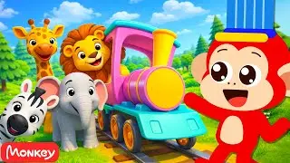 Play with Animals on the Toot Toot Baby Train 🚂🍭🍬🍫 Monkey Junior Toddlers Educational Adventure Song