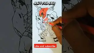 The image shows Venompool, a hybrid character from Marvel Comics #venompool #art #animedrawing #like