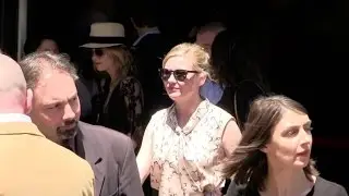 EXCLUSIVE:  The 2016 Cannes film festival jury members coming out of the Palais in Cannes