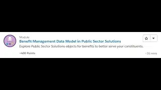 Benefit Management Data Model in Public Sector Solutions [Salesforce Trailhead Answers]
