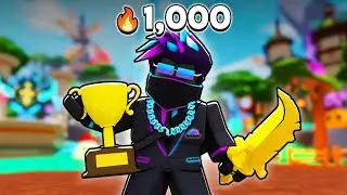 I Got a 1000 WINSTREAK in Roblox BedWars!