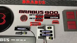 Brabus 900 Rocket Edition Badge Emblem Logo Stickers Set on Mercedes G Class G63 W463a W464