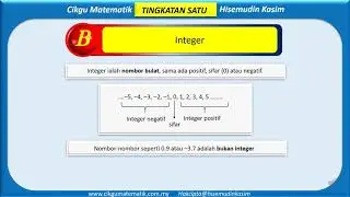 Matematik tingkatan 1 Bab 1.1 - Interger