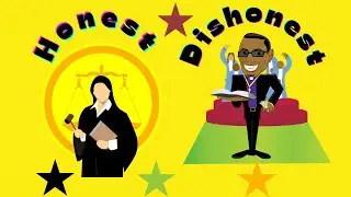 Honest and Dishonest|Opposite words|Antonyms with speed painting|Creative art|@Kidpaint41