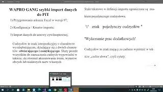 WAPRO GANG szybki import danych do PIT 11