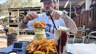 8 Stack Big Dog Burger Challenge 🍔 | Can I Conquer this all in under 10 minutes?!