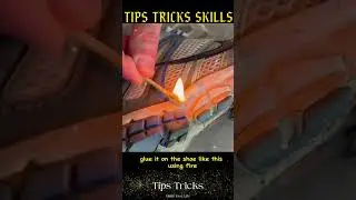 TIPS TRICKS SKILLS MAKE A MATCH IN THE SHOE #shortsvideo #tipsandtricks #match
