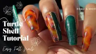 Easy Turtle Shell Nail design, DIY, Gel method
