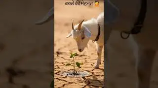 Goat watered the red orange plant and saved it from drying up 😭 #ai #tree #save #watering
