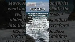 Daily Bible Verse: Mark 5:13-14 #wordsofjesuseachday #bibleverse #wordfortoday   #todaysbibleverse