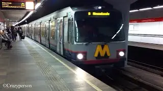 RET Metro SG2 (5210-5234-5239) vertrekt van station Beurs in Rotterdam naar Nesselande